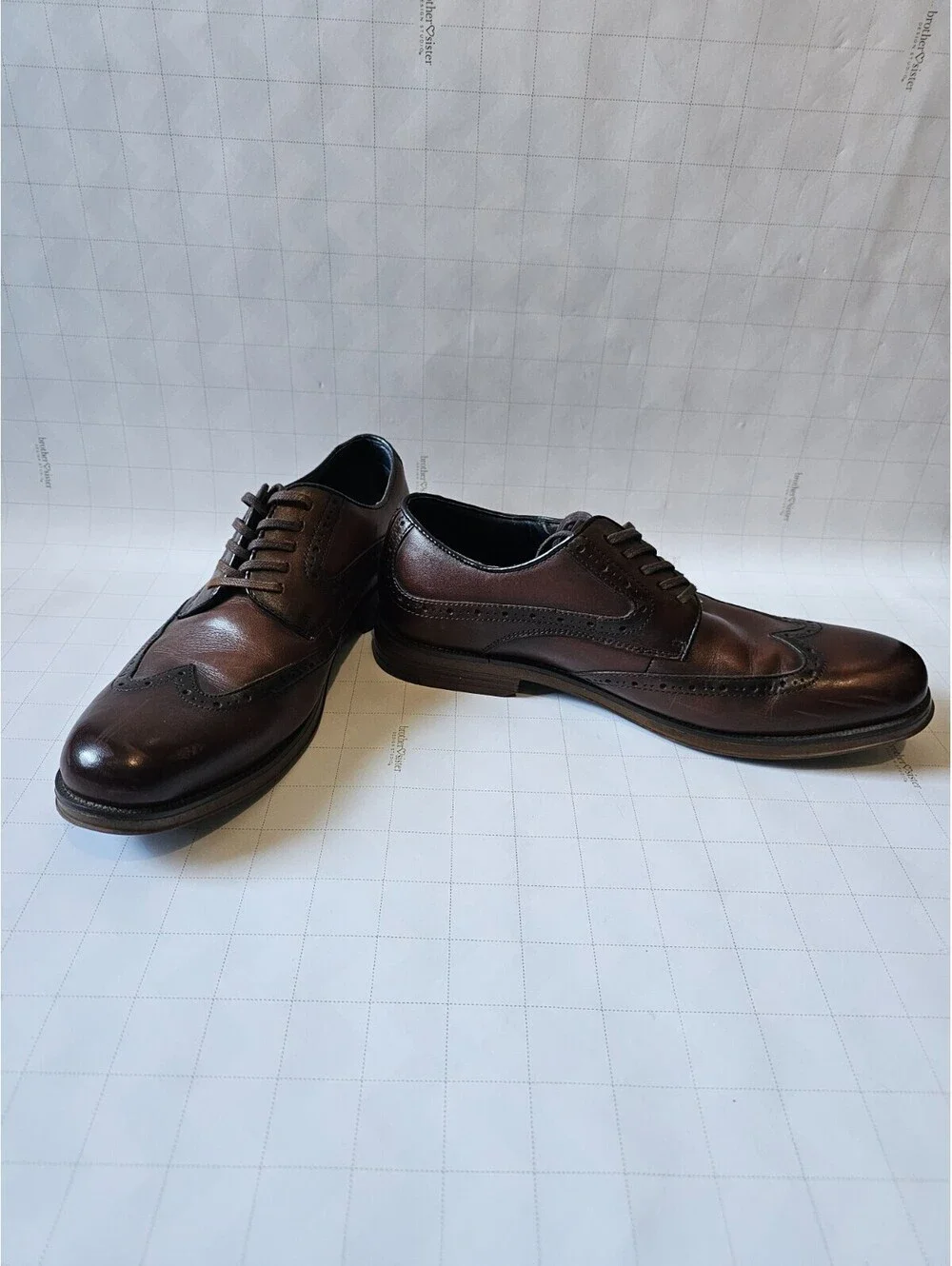 Dockers Wingtip Oxford Dress Shoes Men’s 9M Brown Leather Comfort Zone